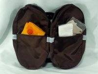 日本初！小学生便利グッズ！ サンドセル・ポケット　/   ブラウン　　ランドセル用両サイドバッグ　特許取得商品 　通販