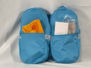 画像1: 日本初！小学生便利グッズ！ サンドセル・ポケット　/   スカイブルー　ランドセル用両サイドバッグ　特許取得商品 　通販